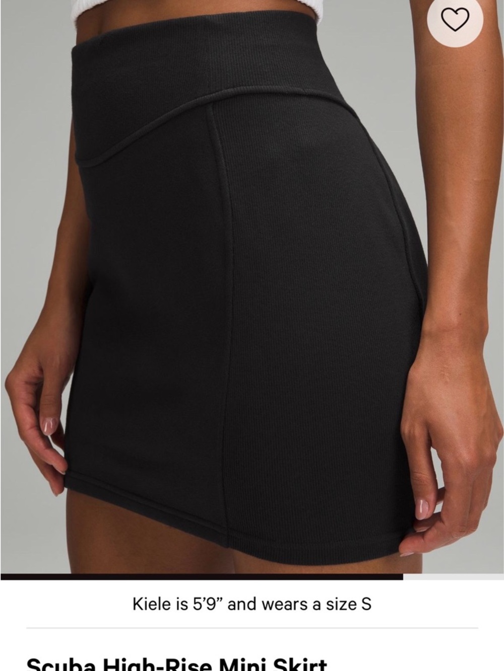 lululemon athletica Black High-Waist Mini Skirt - Picture 2 of 4